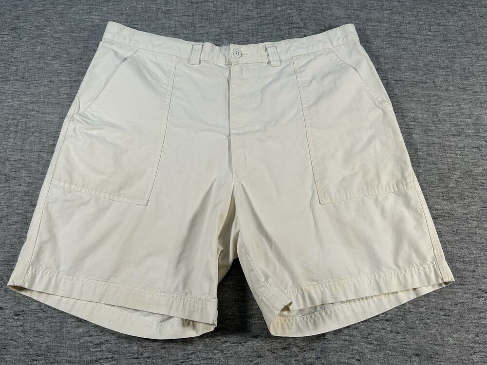 Polo Ralph Lauren Shorts Mens 40 7" White Patch Pockets Cotton Chino Preppy